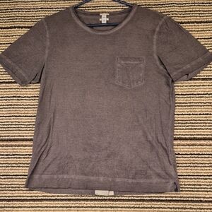 MASSIMO ALBA Italy Watercolor Grey Brown Cotton Pocket‎ Mens Medium Shirt